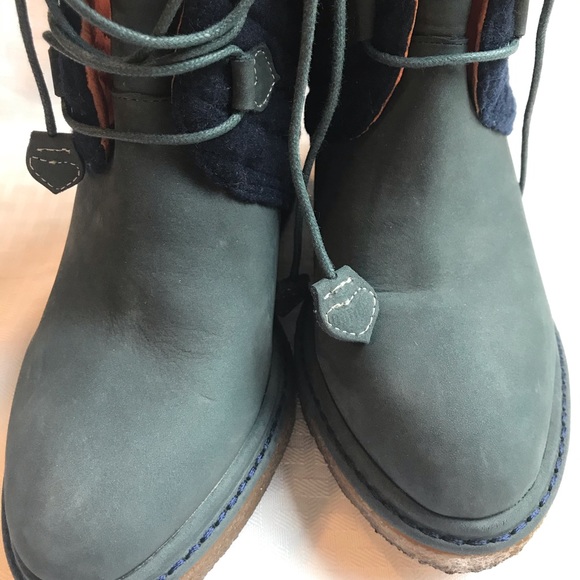 F-Troupe Women’s Sz 40 Blue Wedge Heel Boots US 10 - Picture 16 of 16